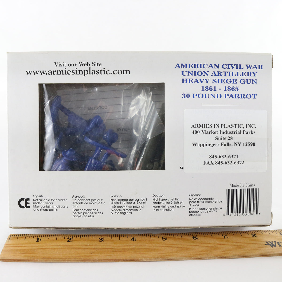 30 Pound Parrot Siege Gun Union Civil War Armies In Plastic 1:32 5500 Sealed