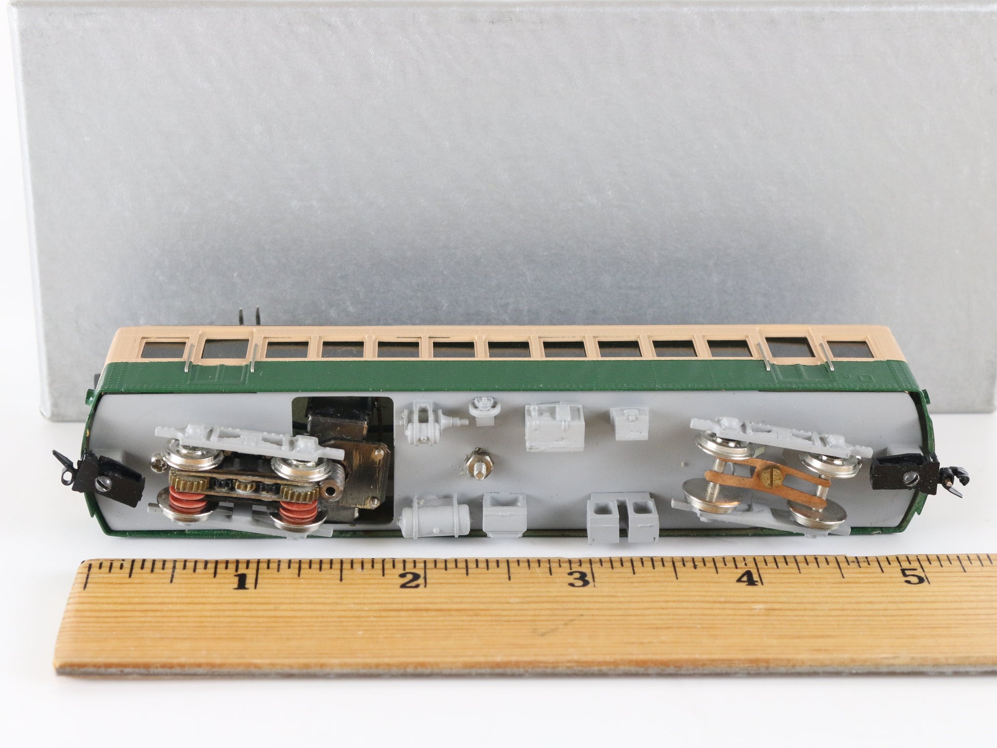 Coral Ueda Kotsu Moha Japan N Painted Brass Trolly Car W/ Pantograph