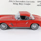 1962 Chevy Corvette Convertible Red Danbury Mint 1:24 Diecast Model Car
