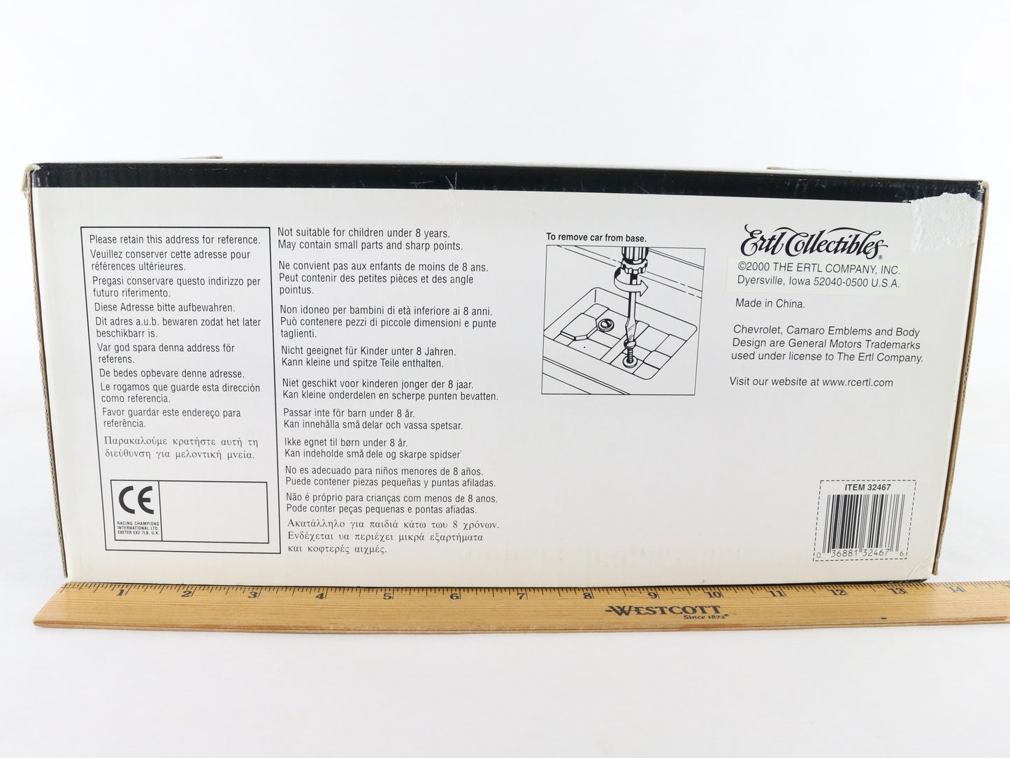 1969 Chevy Camaro SS Convertible White American Muscle ERTL 1:18 EXCLUSIVE 32467