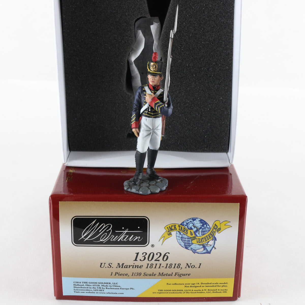 US Marine 1811-1818 #1 Standing Soldier Britains 1:30 13026 Metal Figure