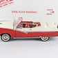 1956 Ford Fairlane Sunliner Convertible Red White Classic Danbury 1:24 Diecast
