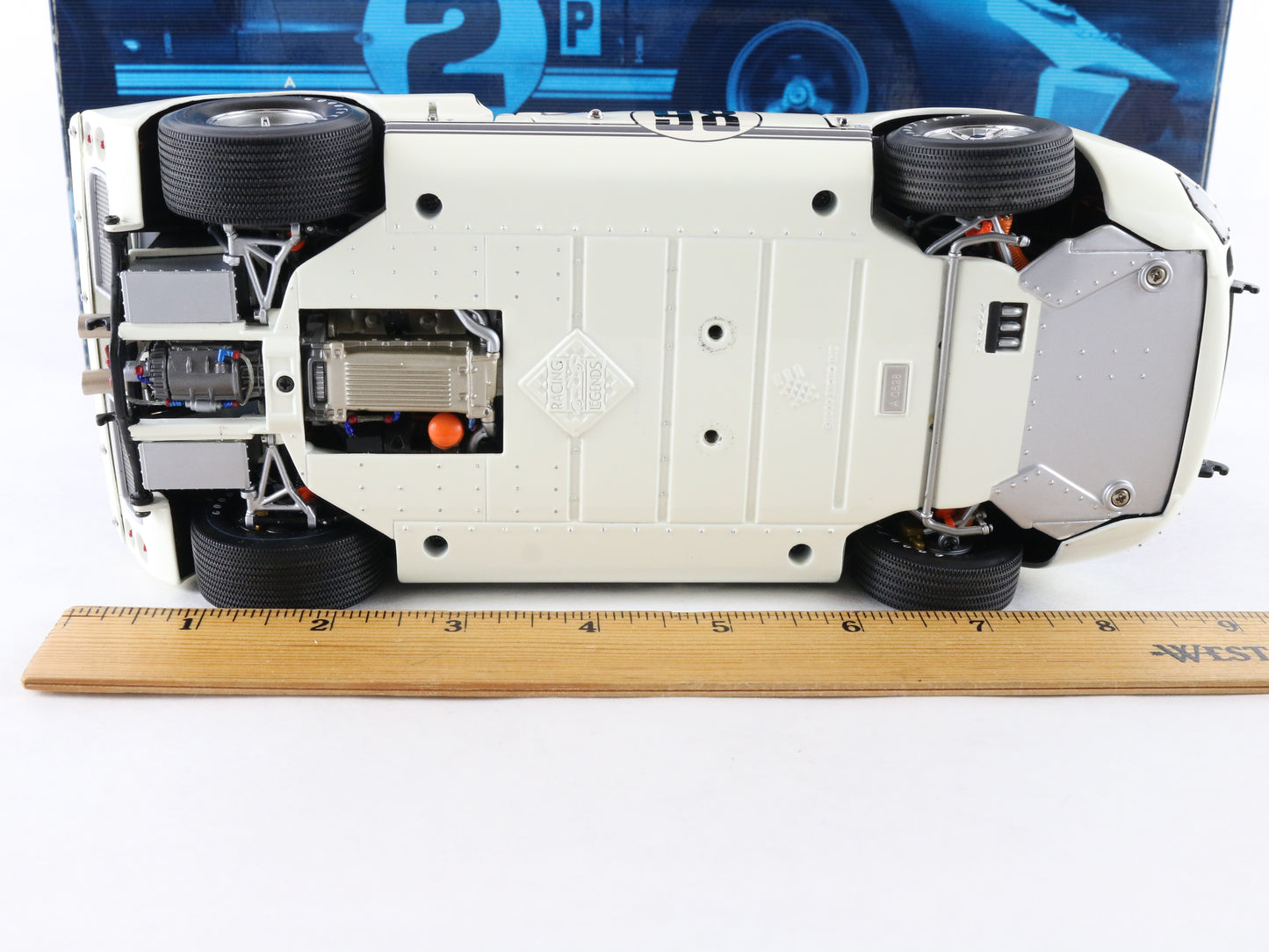1966 Ford GT40 MK2 #98 White & Black Racing Legends Exoto 1:18 Metal Model Car