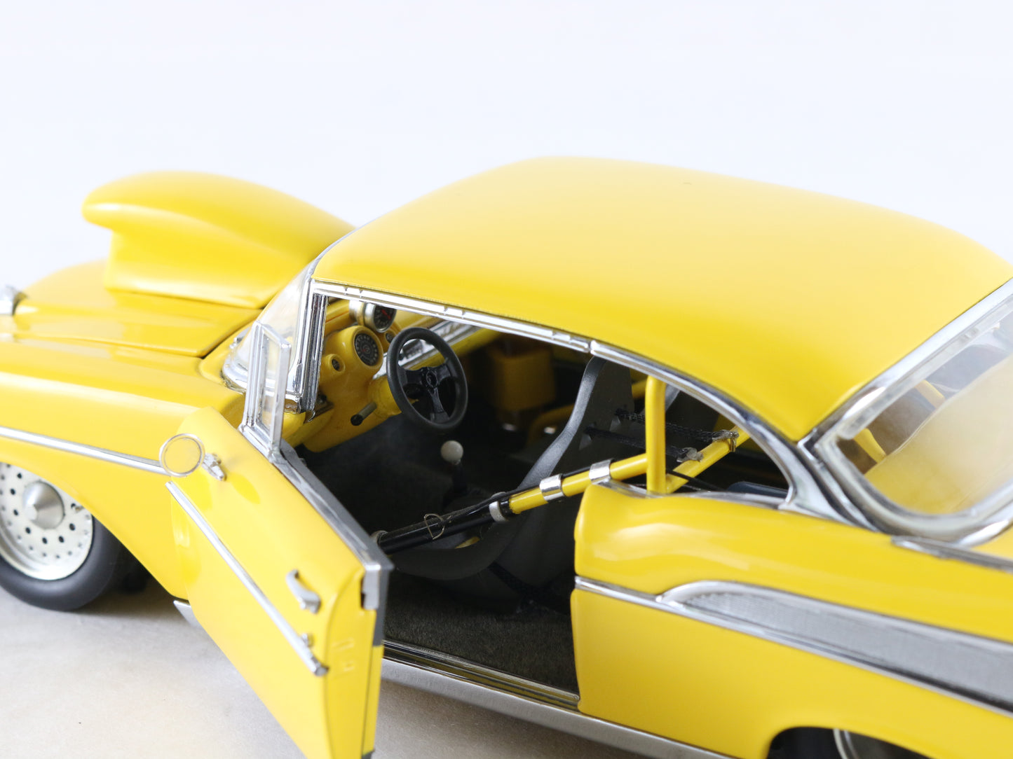 1957 Chevrolet Bel Air Pro Street Hardtop Yellow Danbury Mint 1:24 Model Car