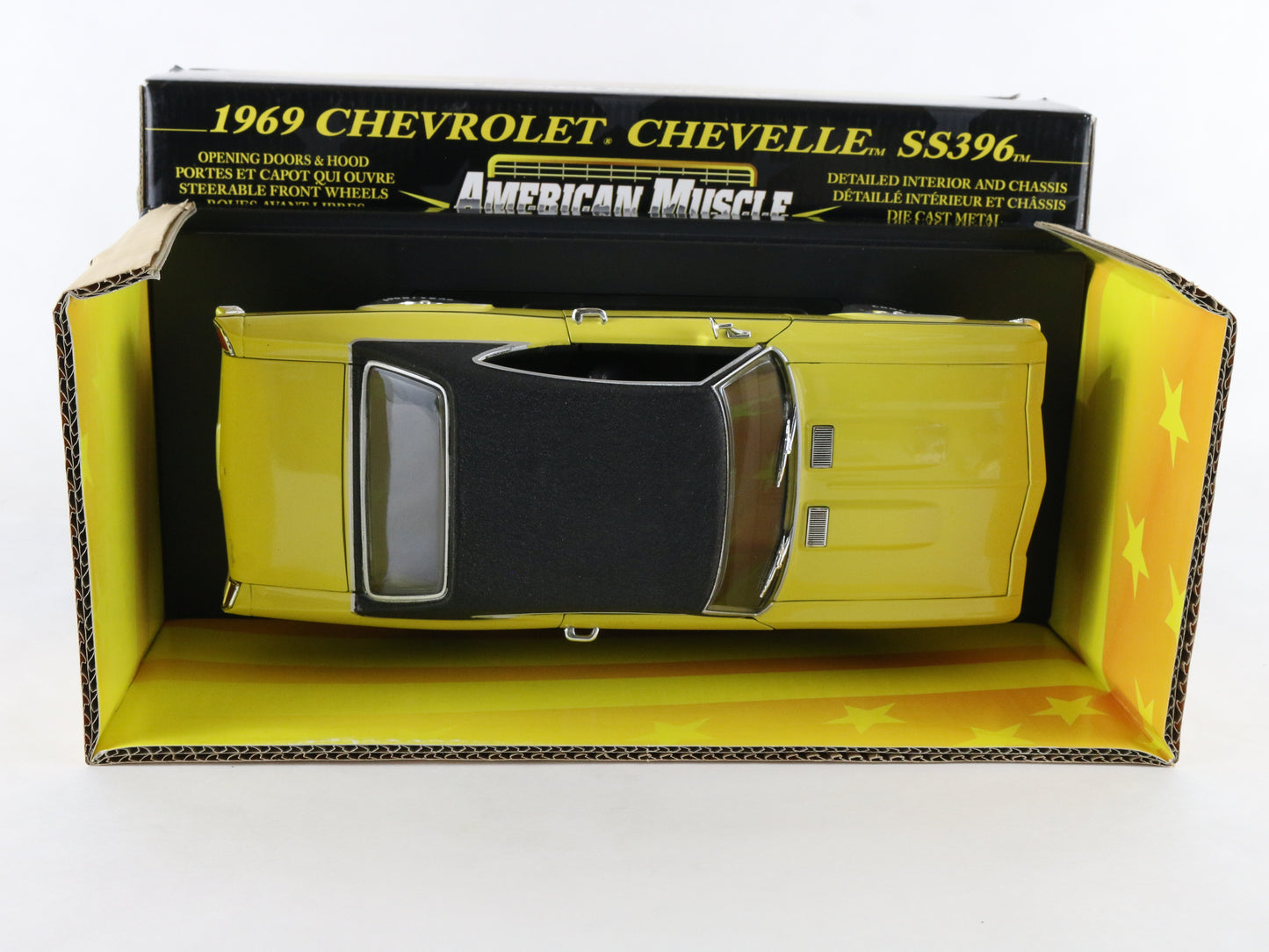 1969 Chevrolet Chevelle SS396 Yellow Black American Muscle ERTL 1:18 LE 36673