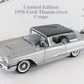 Danbury Mint 1:24 1958 Ford Thunderbird Coupe Platinum Raven Black Diecast 1656
