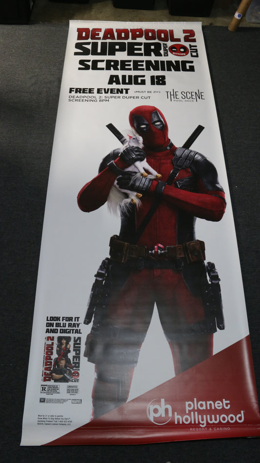 Deadpool 2 Planet Hollywood massive fabric poster Super Duper Cut collectible