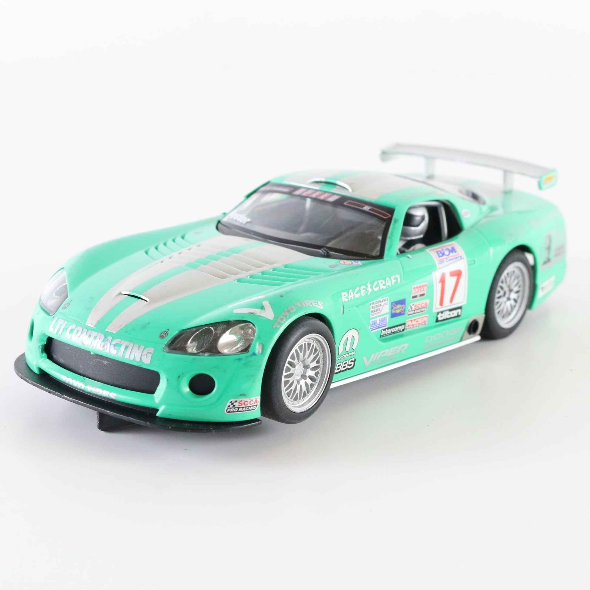 Scalextric Dodge Viper Foster B&M #17 green 1:32 slot car