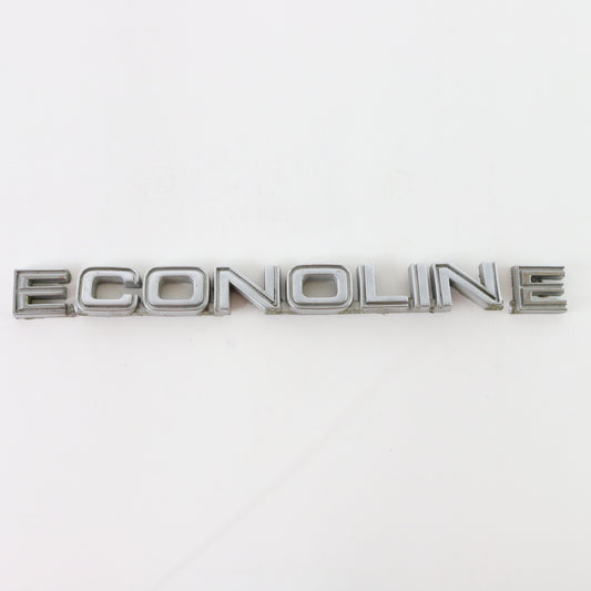 Vintage Econoline Van Plastic Silver Automobile Emblem Nameplate