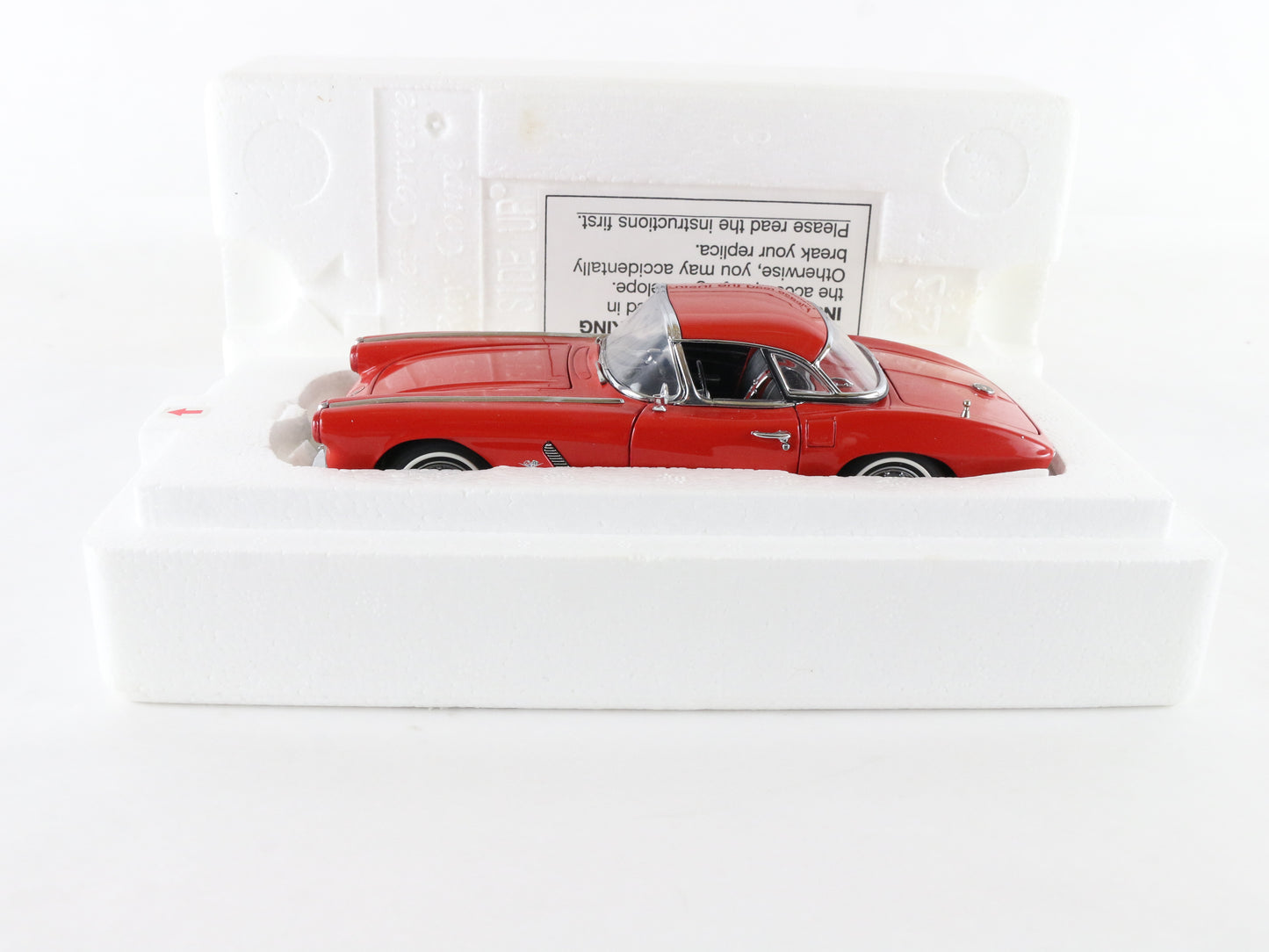 1962 Chevy Corvette Convertible Red Danbury Mint 1:24 Diecast Model Car