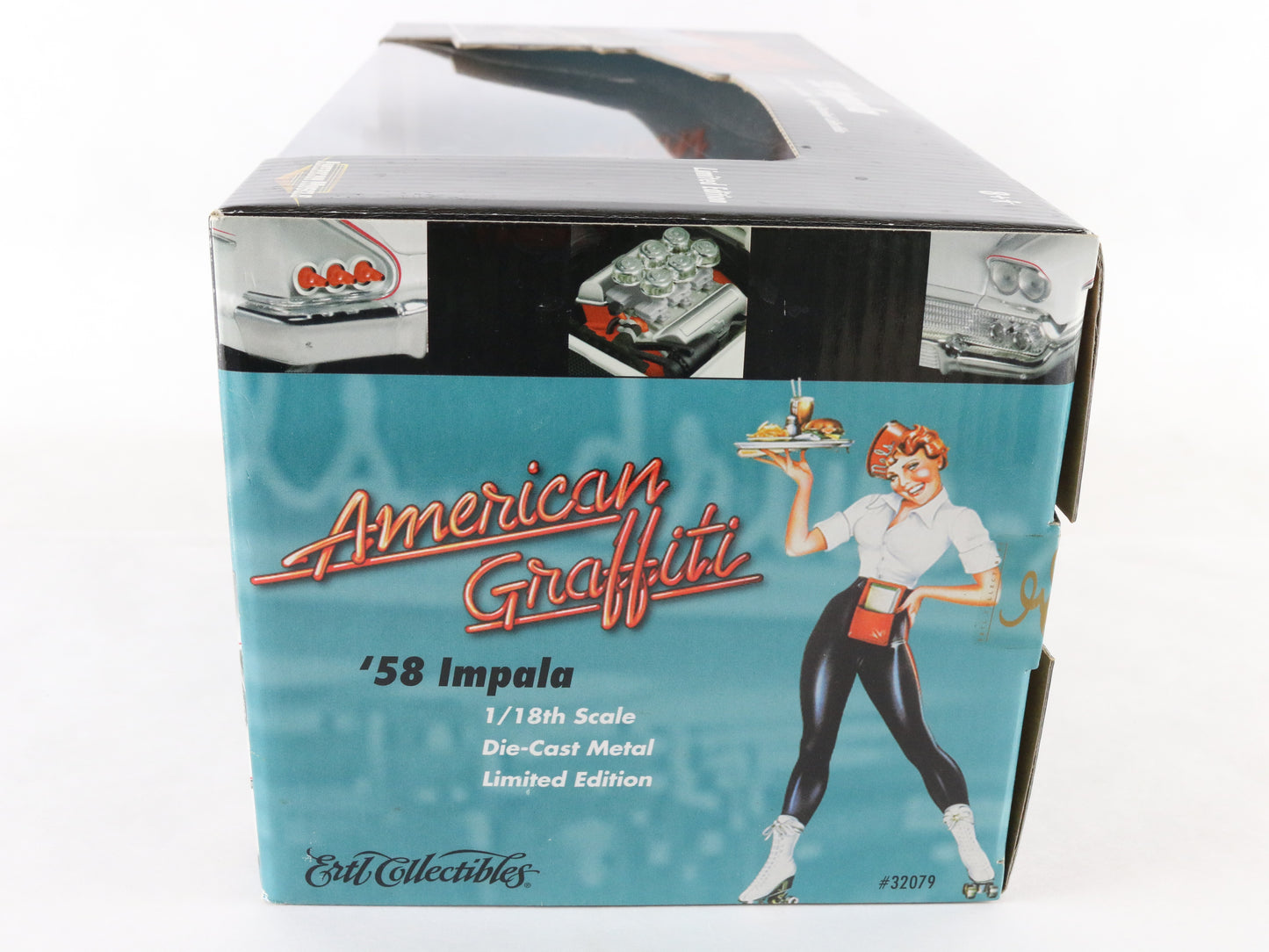 1958 '58 Chevy Impala White American Graffiti ERTL 1:18 Diecast Model Car 32079