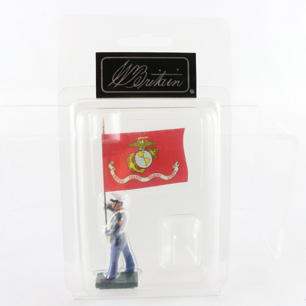 US Marine Standard Bearer USMC Flag Britains 1:32 43035 Metal Figure
