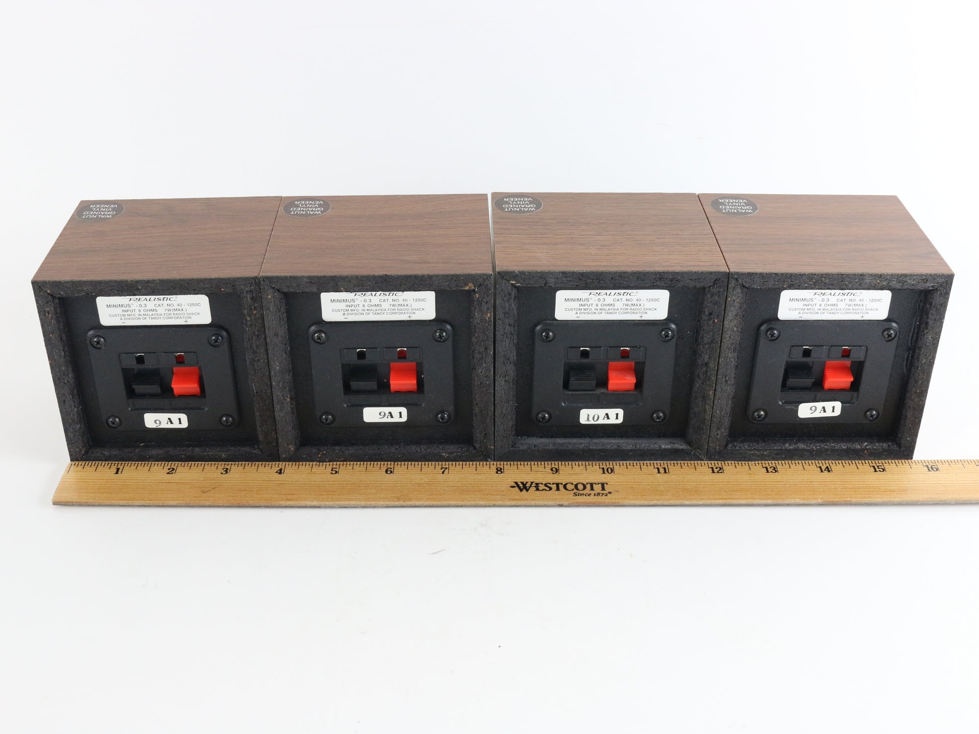 Lot Of 4x Realistic SA-10 Solid State Stereo Amplifiers + 4x 40-1250c Speakers classic audio gear for sound setups