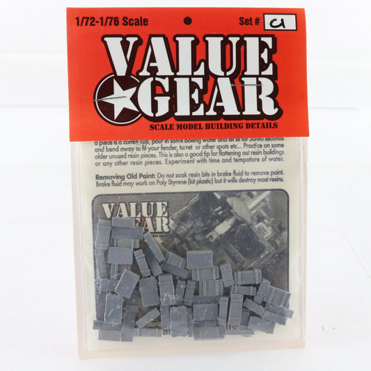 Universal Wooden Crates #1 Military Accessory Set Value Gear 1:72 1:76 Resin