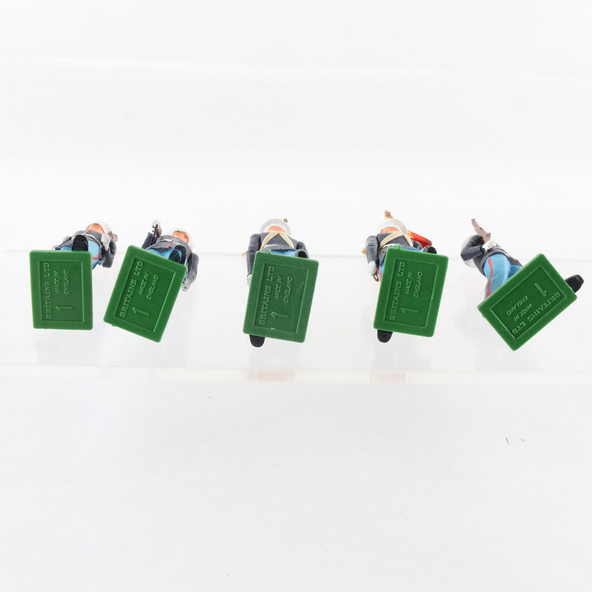 Lot Of 5 US Marine Color Guard Soldiers Britains 54mm Plastic Figures