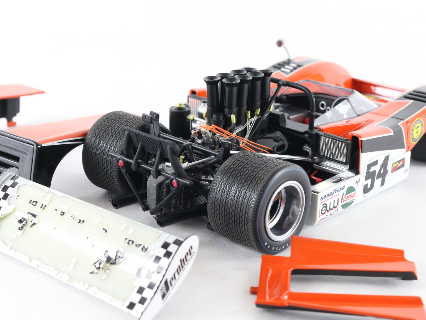 1969 Mclaren M8B Low Wing #54 Koveleski Jerobee Orange GMP 1:18 Model Car 12029