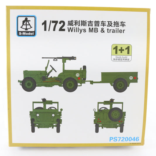 Willys MB Truck & Trailer S-Model 1:72 PS720046 Military Kit