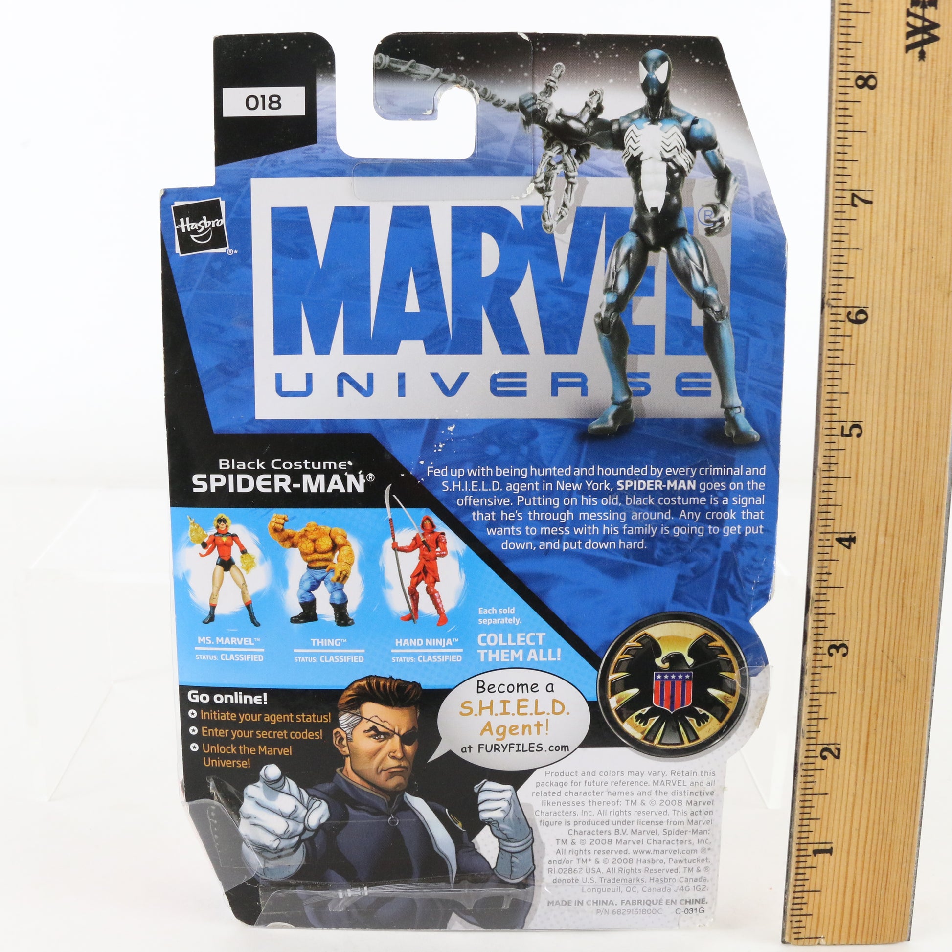Marvel Universe 018 Black Costume Spider-Man 3.75" Action Figure Hasbro