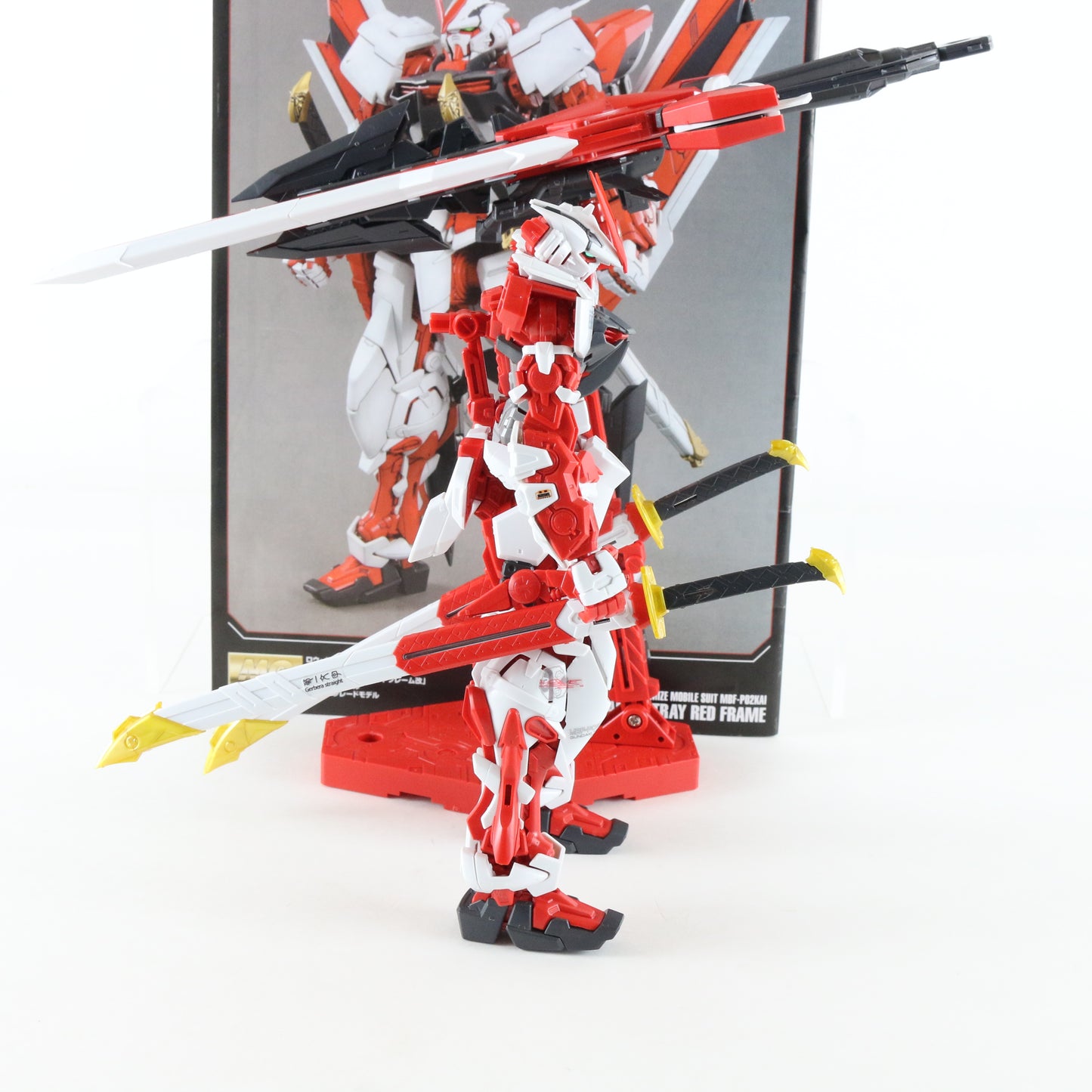 Gundam MG Mbf-p02kai Astray Red Frame Bandai 1/100 Model Figure W/ Instructions