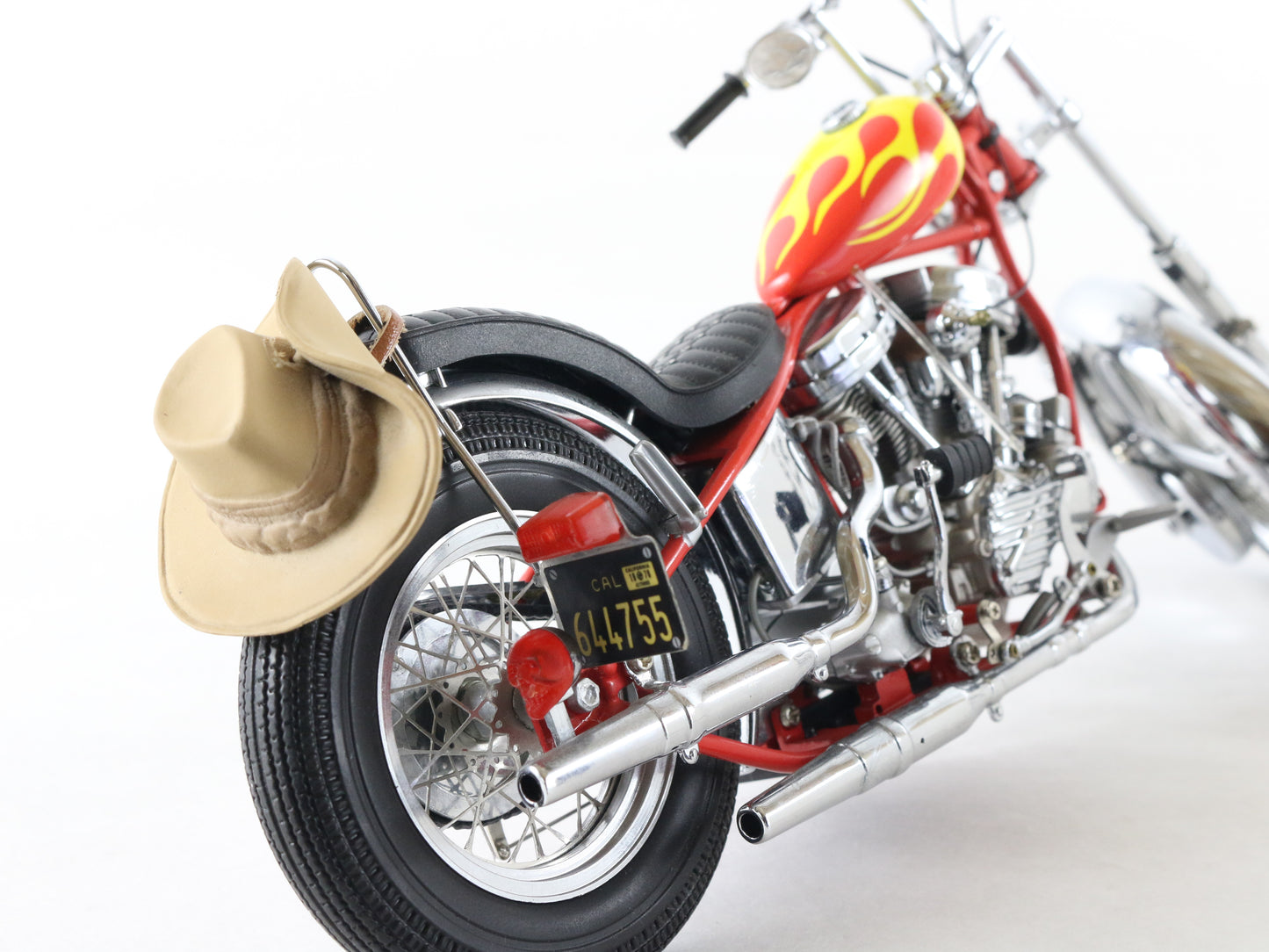 Easy Rider Billy Bike Red Yellow Flames Franklin Mint 1:10 Motorcycle B11XN65