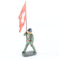 Elastolin WWII Swiss Armed Forces Flag Bearer German Made Toy Soldier 3"