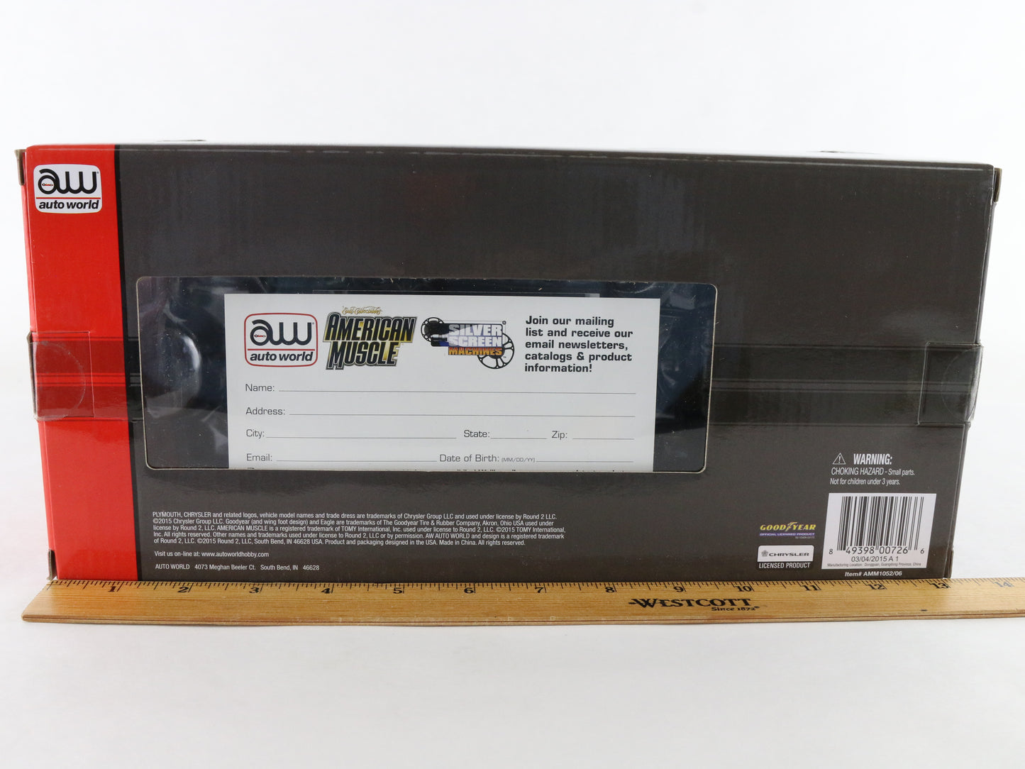 1971 Plymouth Duster 340 Purple American Muscle Auto World 1:18 Model Car