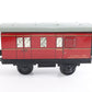 Red Guard Passenger Wagon Hornby Meccano LMS O Model Train collectible tinplate coach with LMS branding