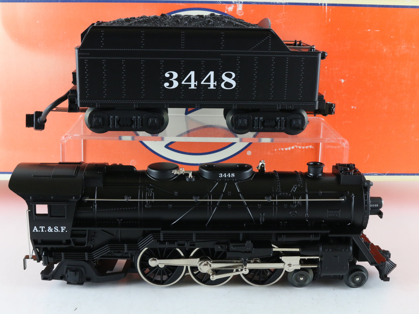 Lionel O 6-18087 Santa Fe ATSF 3448 4-6-2 Pacific Steam Locomotive & Tender