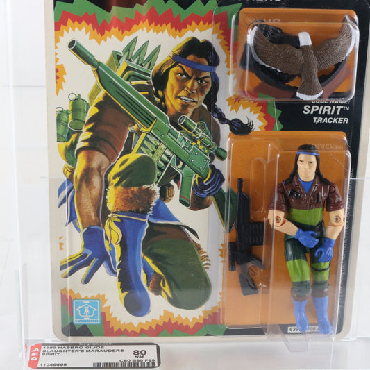 1989 GI Joe Slaughter Marauders Spirit Tracker 3.75" Figure 80 NM AFA Graded