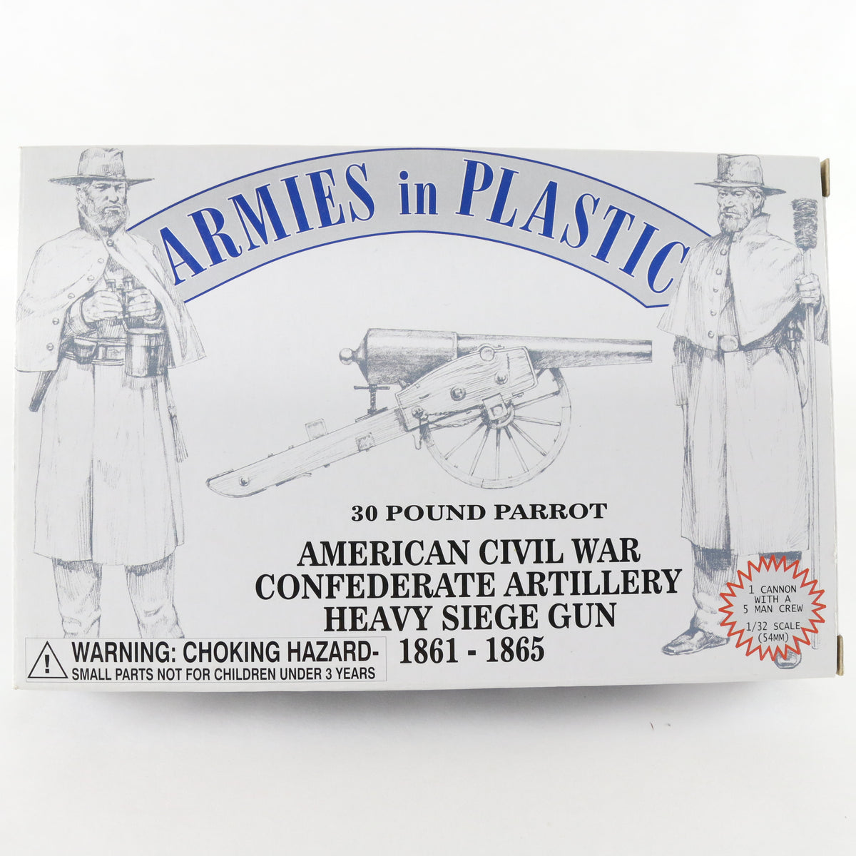 Civil War Confederate Artillery Heavy Siege Gun Armies In Plastic 30 Parrot 1:32