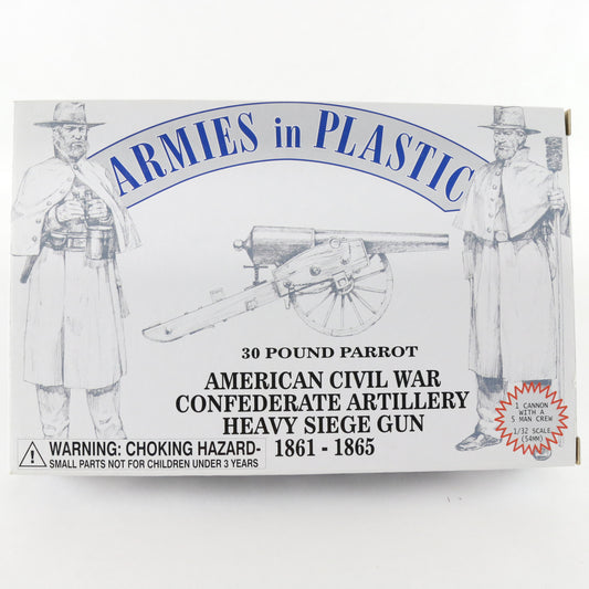 Civil War Confederate Artillery Heavy Siege Gun Armies In Plastic 30 Parrot 1:32
