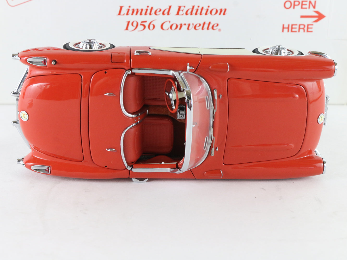 1956 Chevy Corvette Venetian Red & White Limited Danbury Mint 1:24 Diecast 4753