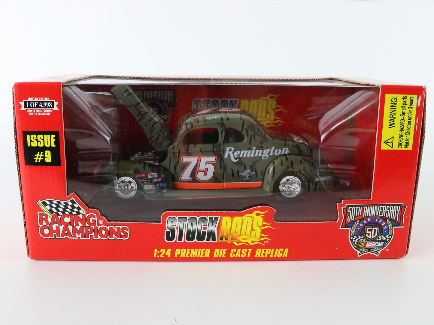 1940 Ford Remington Camo #75 Stock Rods Race Car Racing Champions 1:24 06800