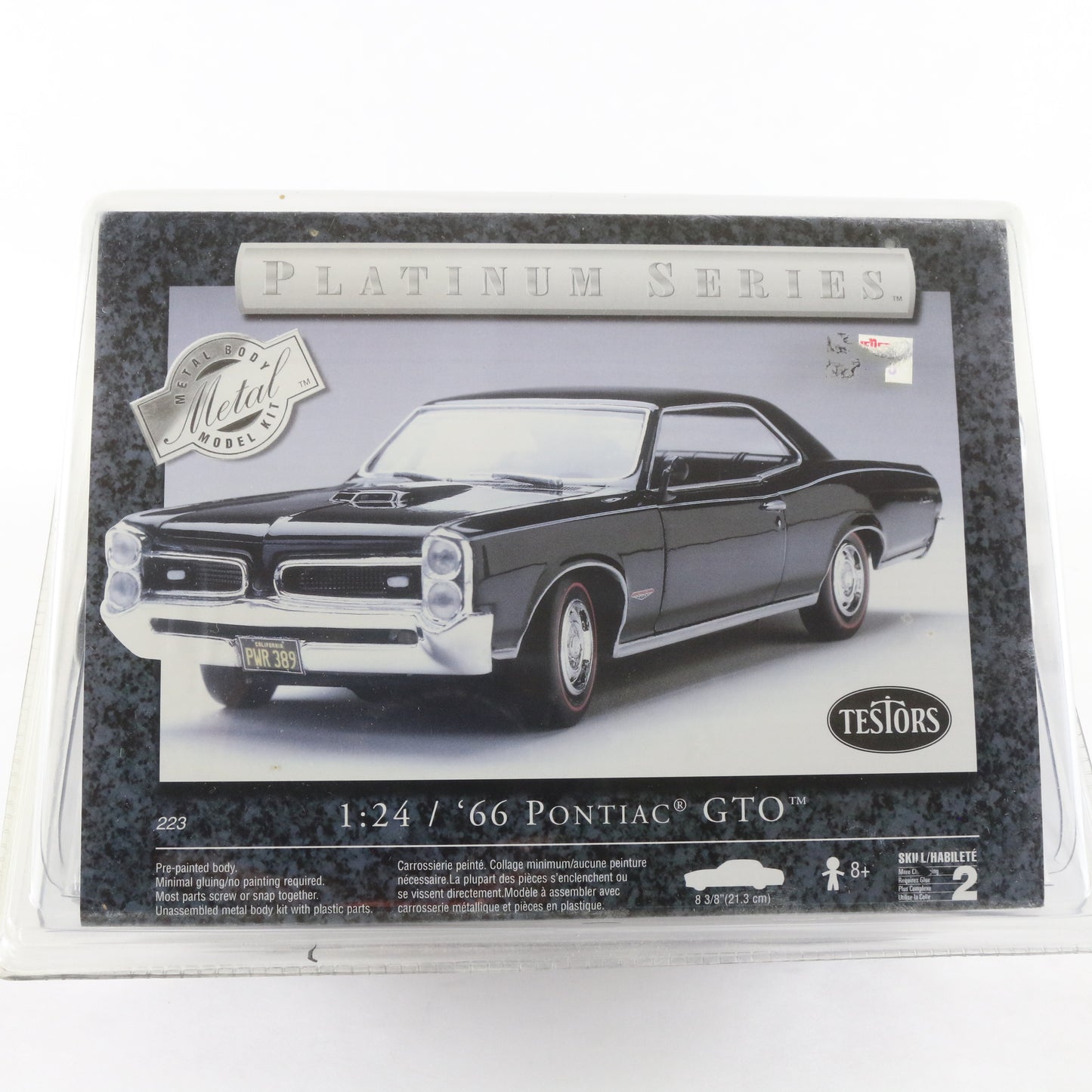 1966 '66 Pontiac GTO Platinum Series Testors 1:24 Metal Model Car Kit 223