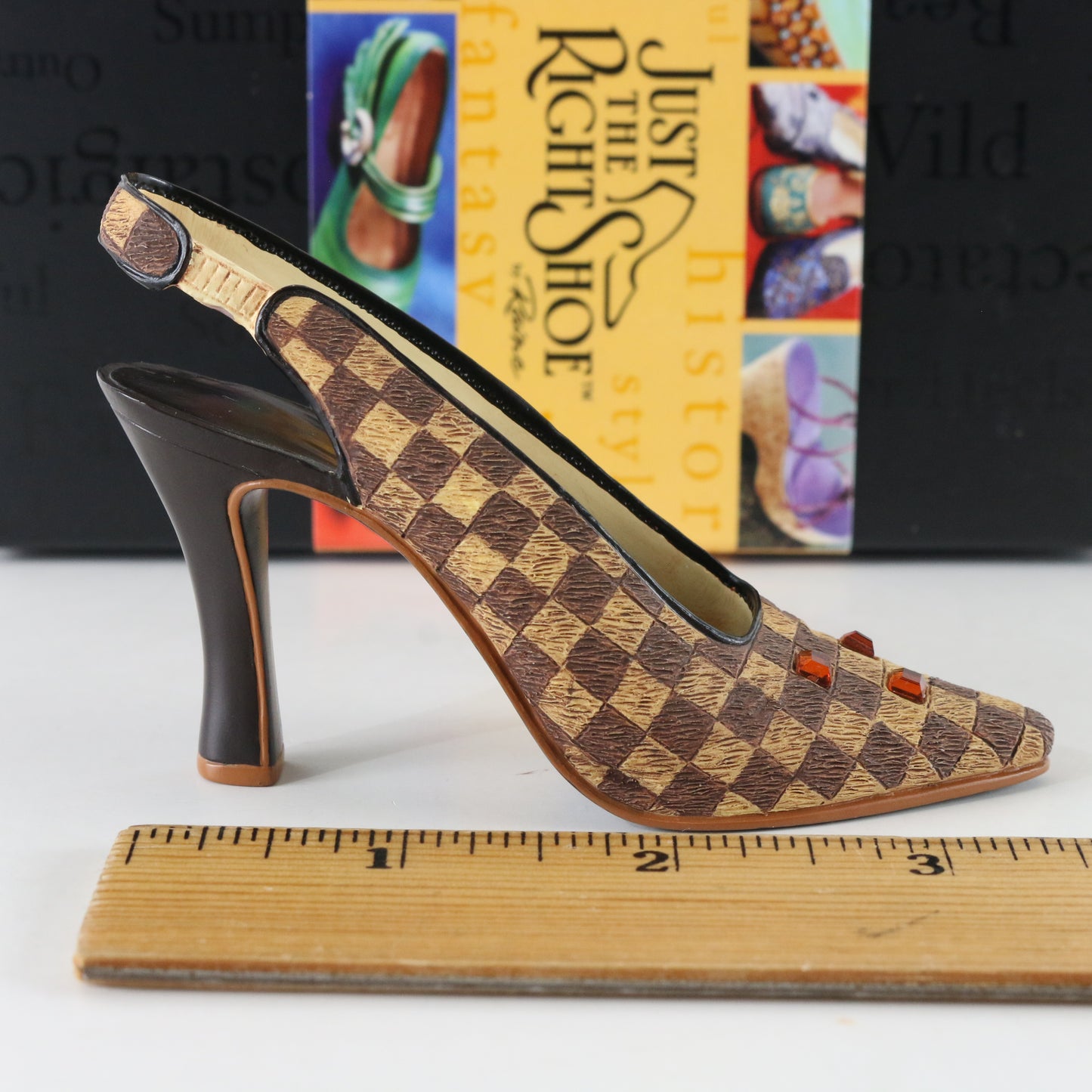 Just The Right Shoe Check It Out Checkered Raine Willitts Resin Shoe 25107