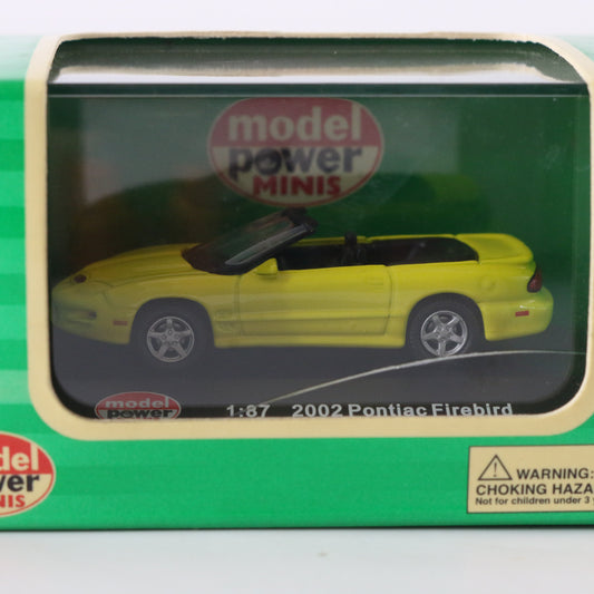 2002 Pontiac Firebird Yellow Model Car HO Scale 1:87