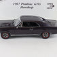 1967 Pontiac GTO Hardtop Dark Purple Danbury Mint 1:24 Diecast Model AS-IS
