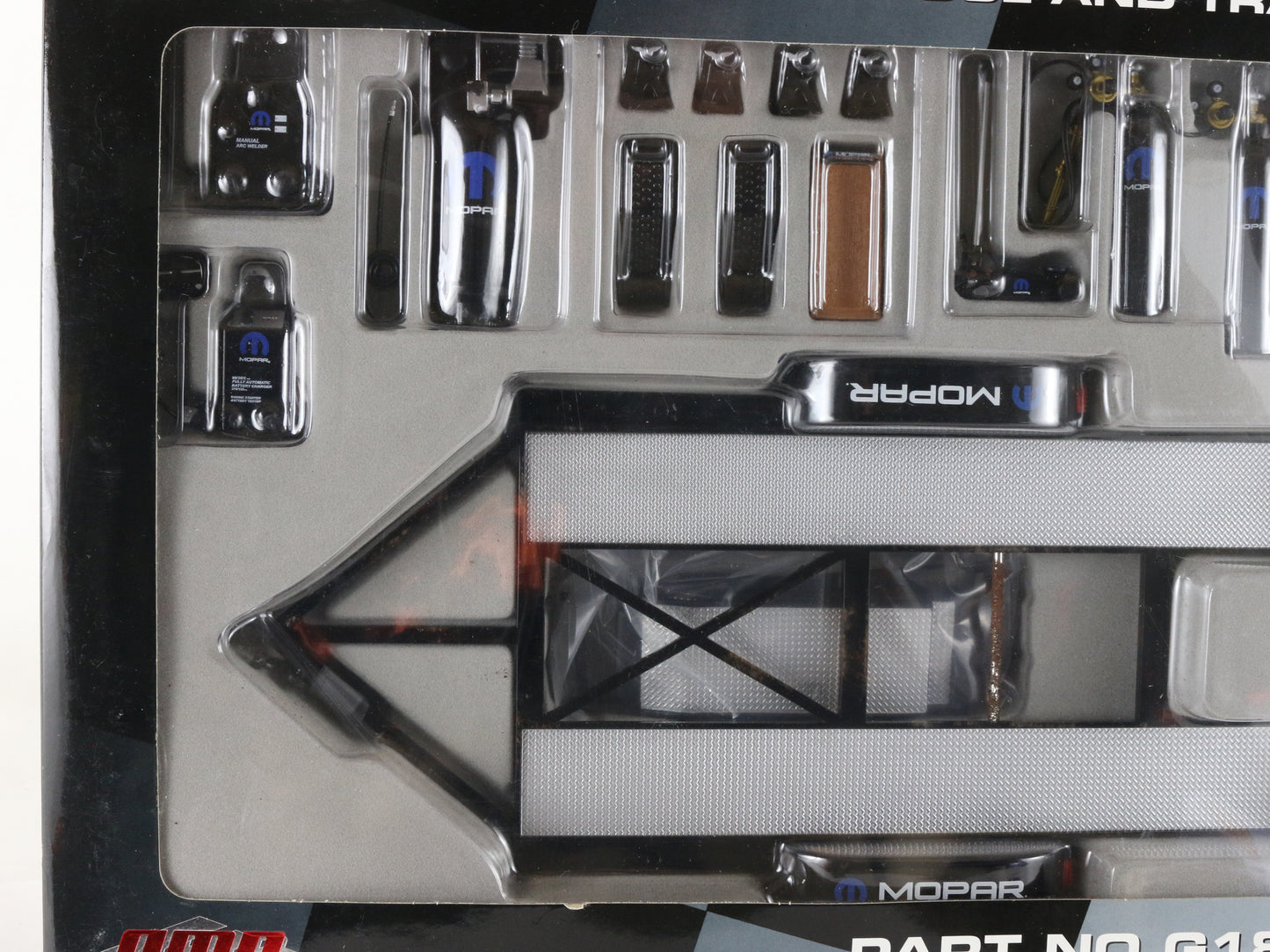 Mopar Tool & Trailer Set Black Diecast Metal GMP 1:18 Model G1800149