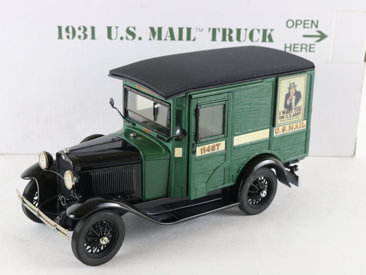 1931 Ford A US Mail Delivery Truck Green Danbury Mint 1:24 Diecast 