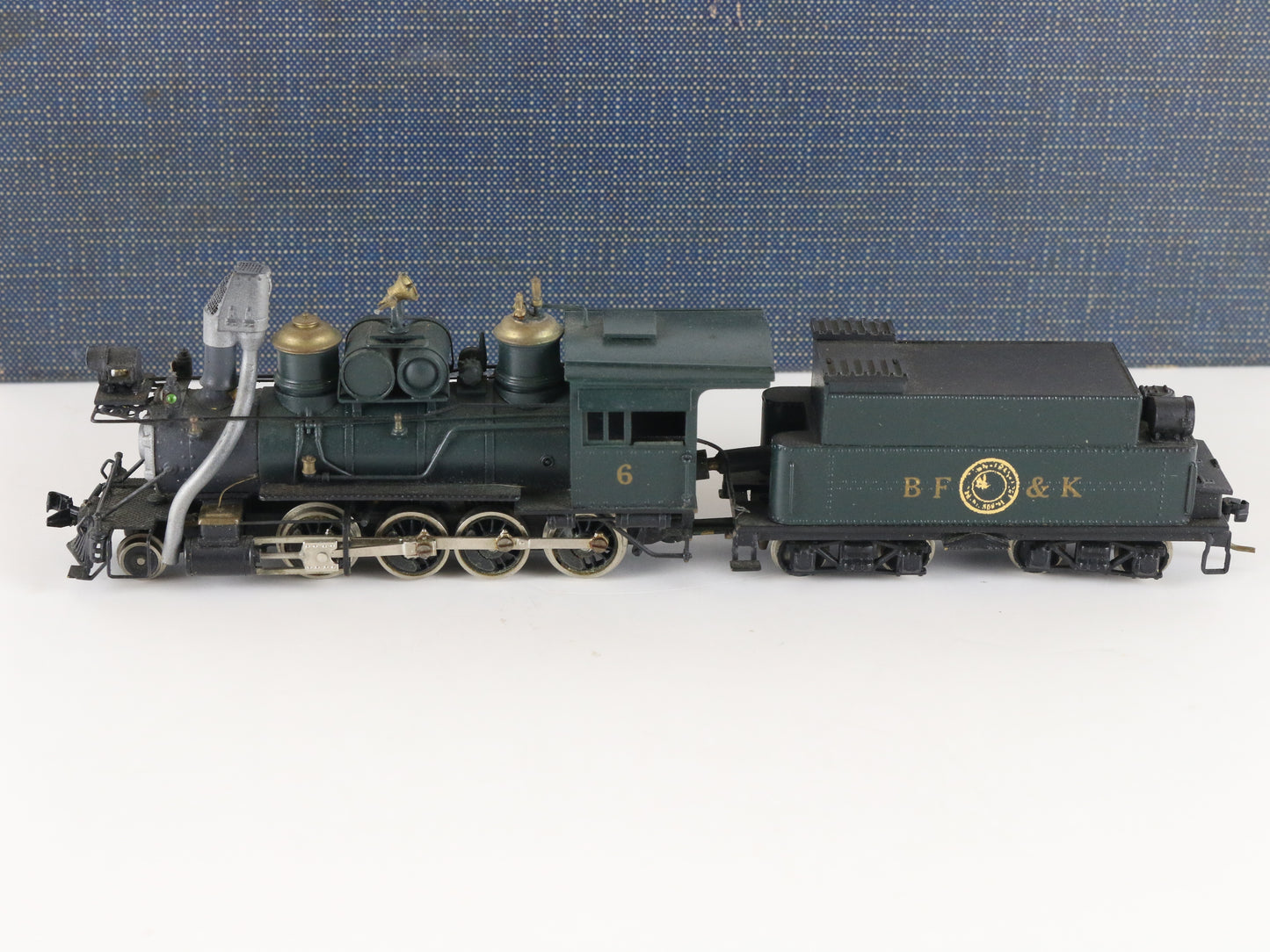 United HOn3 BF&K #6 Brass 2-8-0 Locomotive Engine & Tender