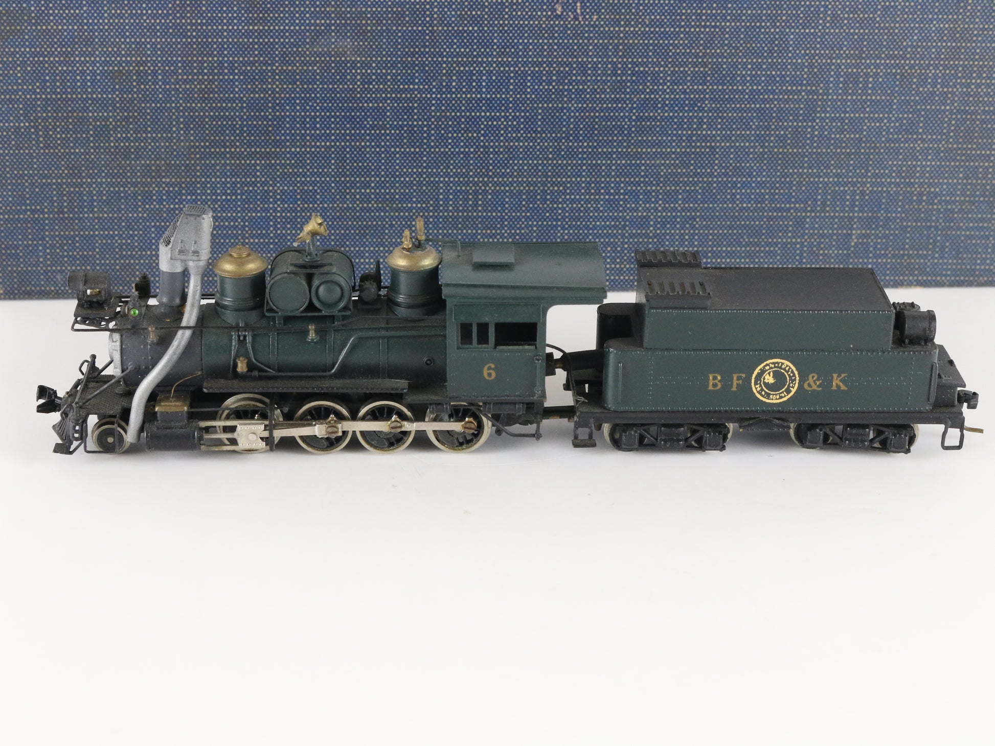 United HOn3 BF&K #6 Brass 2-8-0 Locomotive Engine & Tender