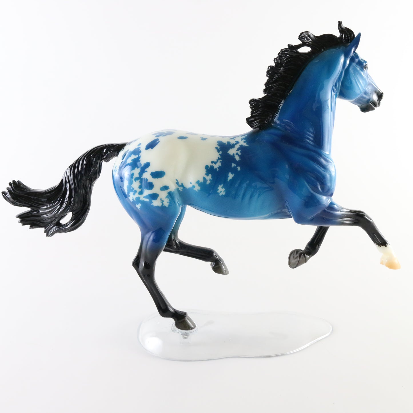 Breyer Washington Show Jumping WB Glossy Electric Blue Deco Horse W/ Stand