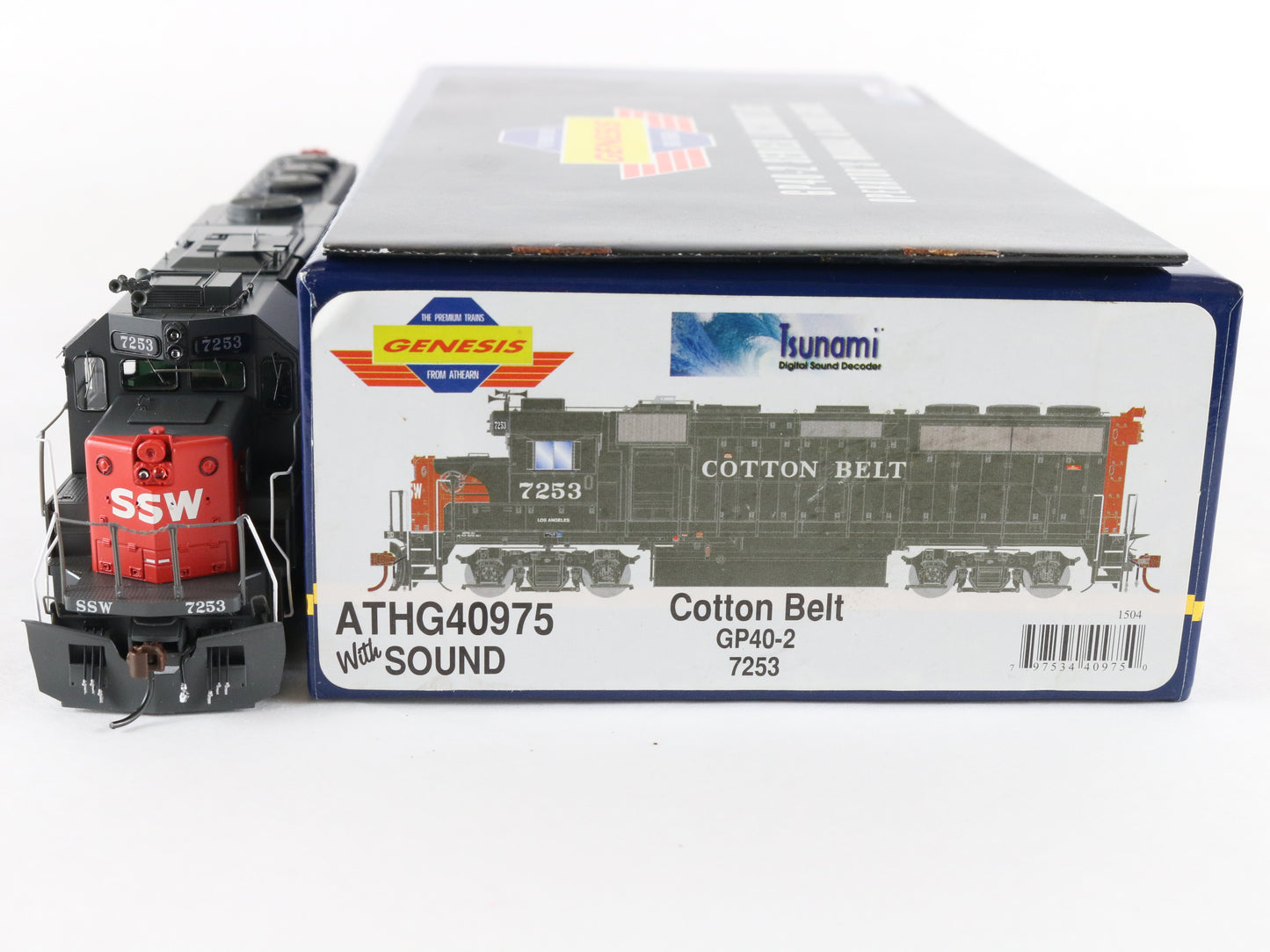 Athearn Genesis HO Cotton Belt 7253 GP40-2 Diesel Locomotive TSUNAMI ATHG40975