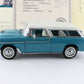 1955 Chevrolet Nomad Blue White Danbury Mint 1:24 Model Car W/ Paperwork