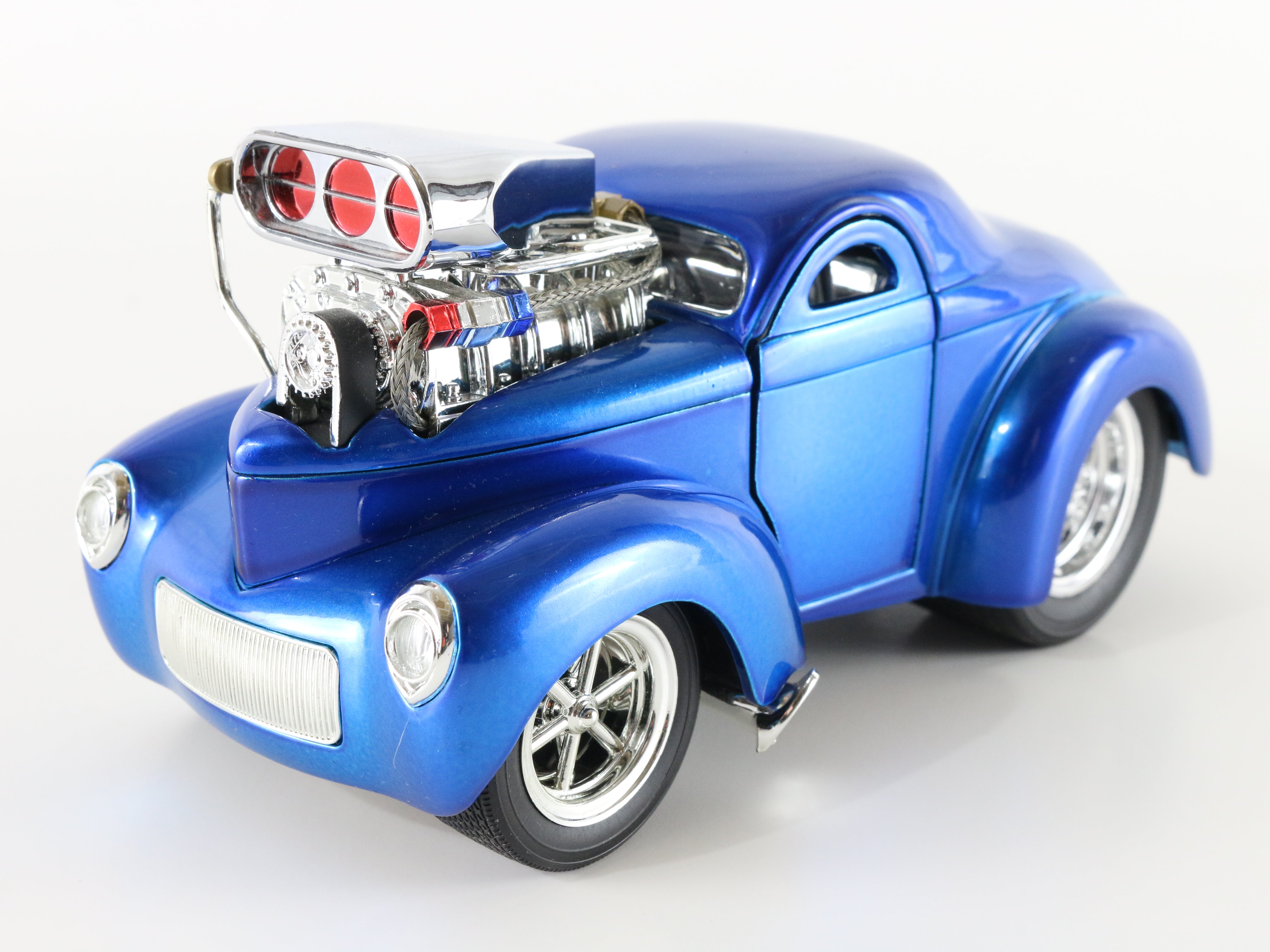 1941 Blue Willys Coupe Muscle Machines Funline Metal Model Car 1 18 niknak.shop