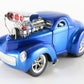 1941 Blue Willys Coupe Muscle Machines Funline Metal Model Car 1:18