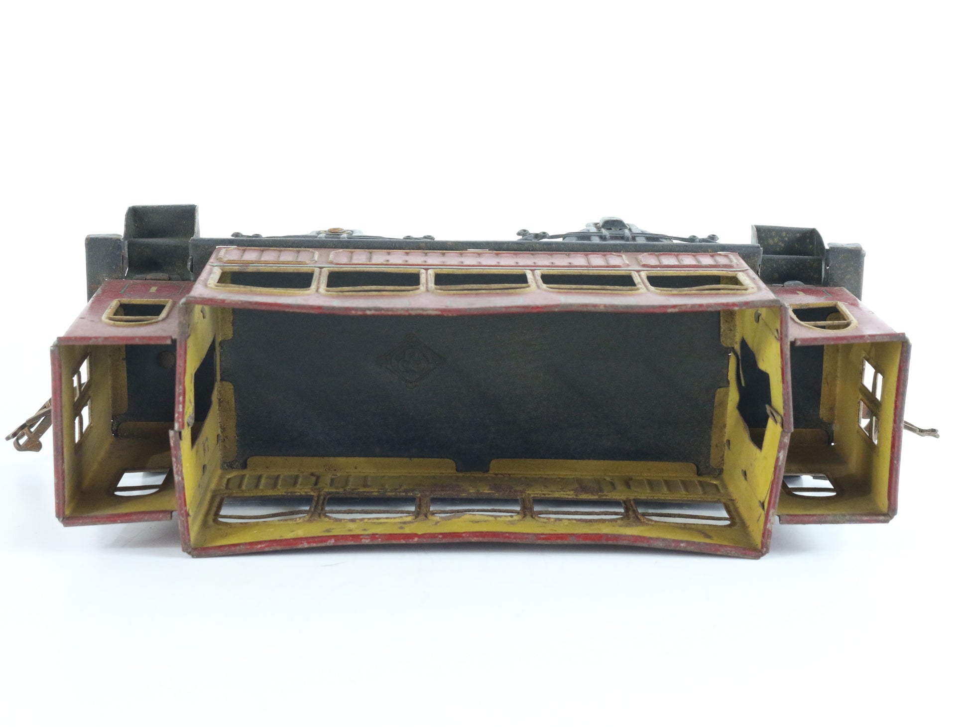 Bing GBN O Prewar Red 1st Class Passenger Coach Car Model Train antique tin litho passenger car rare find
