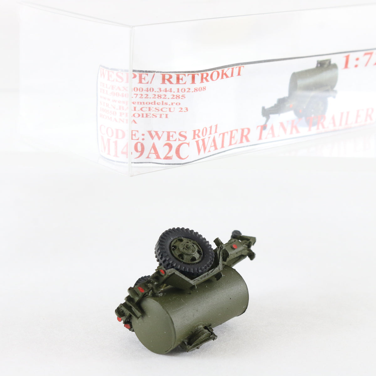 M149A2C Water Tank Trailer Wespe Retrokit 1:72 R011 Built Military Resin Model