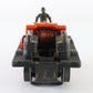 Lionel O 50 Orange Motorized Gang Car with Figure
