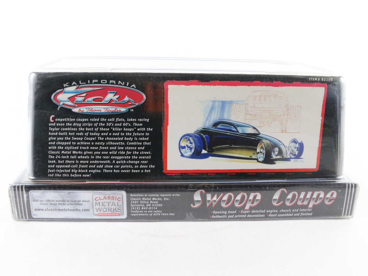 Swoop Coupe Purple Kalifornia Kicks 1:24 Diecast Model Car 92108